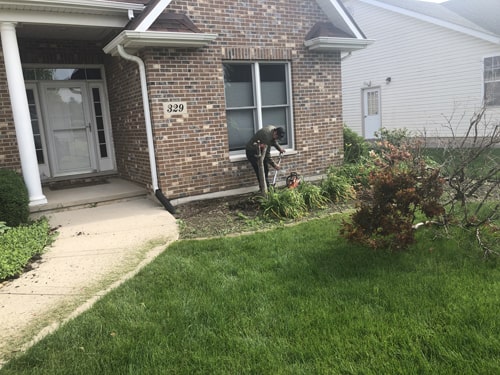 Landscape upgrade with low-maintenance perennials in front of home